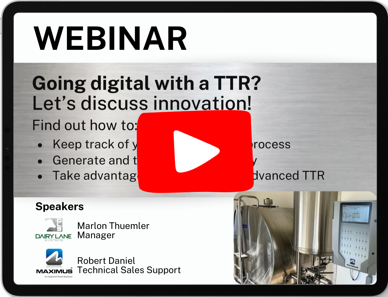 Canada Dairy Theromograph TTR - Watch the MAXIMUS Thermo TTR Webinar 