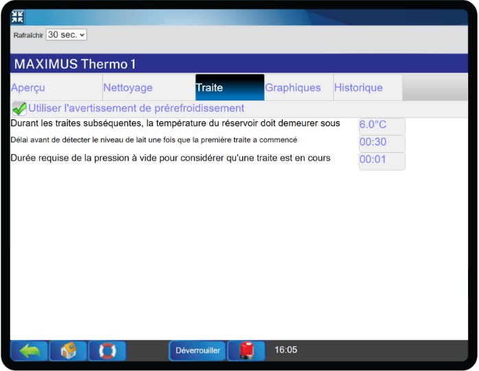 Thermographe laitier Canada - MAXIMUS Thermo - Rapport de traite