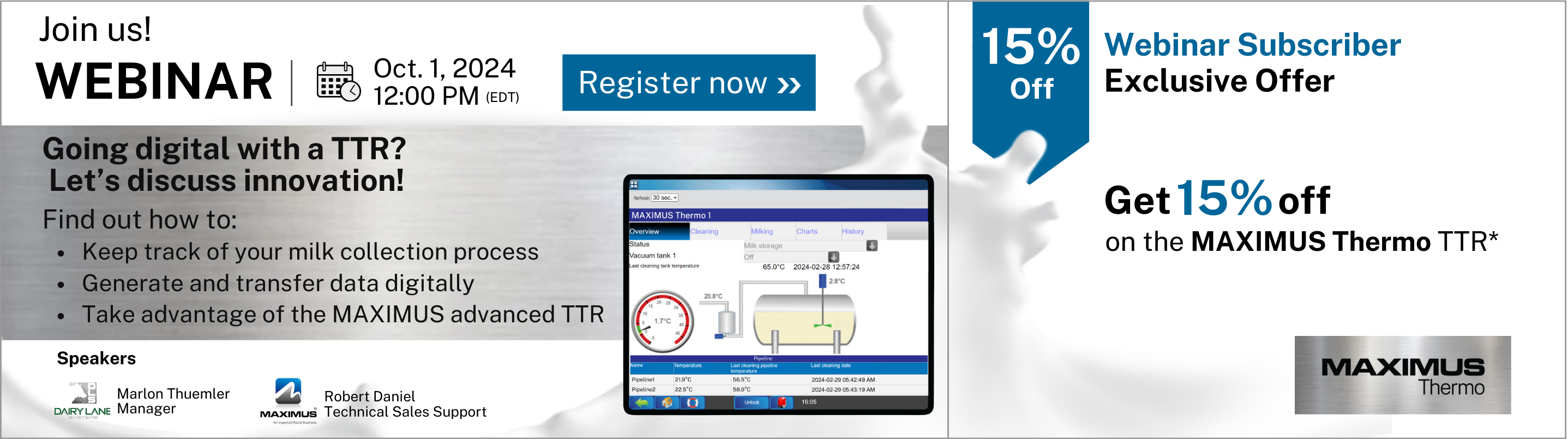 Dairy Thermograph - MAXIMUS Thermo Webinar on September 4, 2024